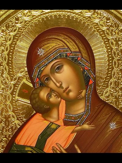 Владимирская Богородица. Рукописная икона 27х31см.