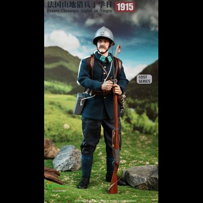 Французский альпийский стрелок 1915 г - Коллекционная ФИГУРКА 1/6 France Chasseurs Alpins in Vosges 1915 (QOM-1041) - QORANGE QOTOYS