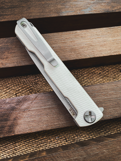 Складной нож Single EVO. Клинок ДОЛ, сталь AUS10, рукоять G10, цвет белый