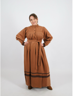 Платье в русском стиле "Поморское" немецкая шерсть 100% ангора