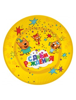 Тарелки Три Кота, 6 шт.,18 см.