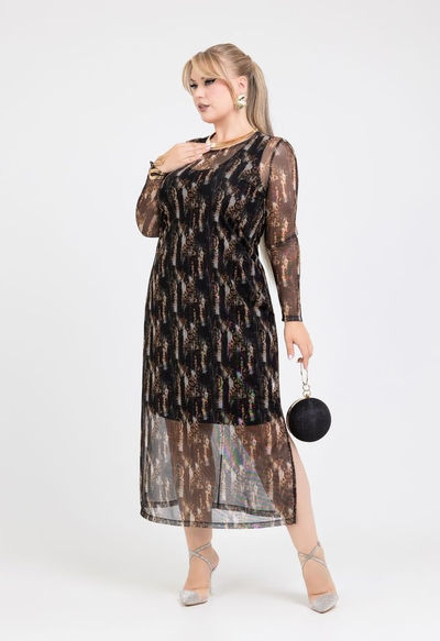 Платье сетка 172768 мультиколор 52,54,62,64р