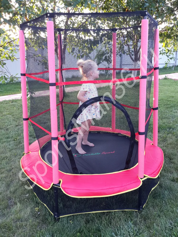 БАТУТ ДЕТСКИЙ С ЗАЩИТНОЙ СЕТКОЙ PERFETTO SPORT 5 ДИАМЕТР 1,4 М