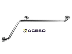 Поручень настенный для внутреннего угла Г-образный. Размер 620х920 мм, 3 точки опоры. Левый или прав