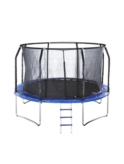 Батут BODY Form TISNF-12 (366см) синий с защитной сеткой с лестницей