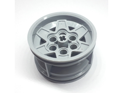 Wheel 43.2mm D. x 26mm Technic Racing Small, 6 Pin Holes, Light Bluish Gray (56908 / 4634091 / 6276854)