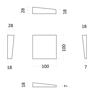 Гипсовая панель KVADRO-mini артикул E-0090