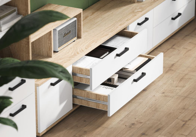 Санса ТВ-01 Тумба под ТВ Сонома/Белый