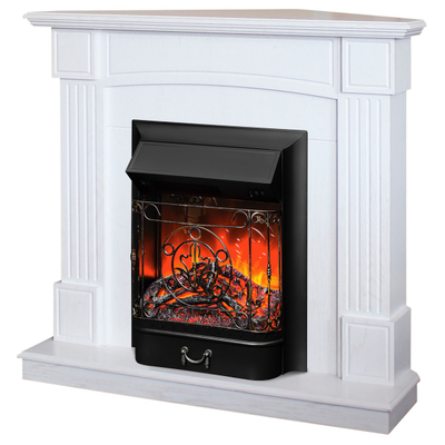 Угловой электрический камин Andrea WT с очагом Majestic