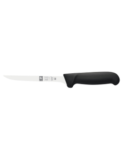 Нож обвалочный 150/285 мм. изогнутый (узкое полугибкое лезвие) черный SAFE Icel /1/6/