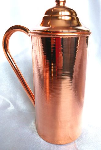 Медная кружка с крышкой 1л Россия All-Copper арт.179