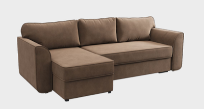 СПЕЙС угловой диван VIVALDI 08 темно-серый (СОФТ)