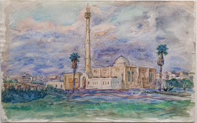 "Охотник" бумага акварель 1942 год