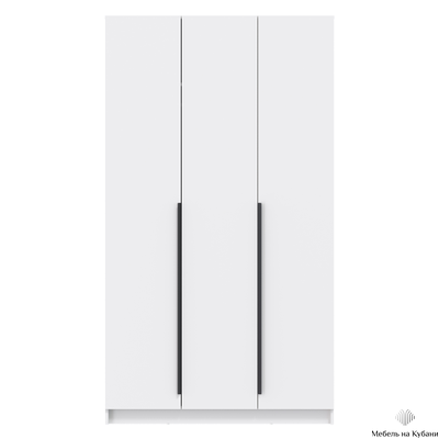 Брандо 67.12 (h2380) (3-х дв.) шкаф для одежды (белый / ДВПО: белый / фасад: ЛДСП белый)