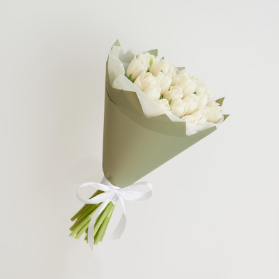 25 БЕЛОСНЕЖНЫХ ТЮЛЬПАНОВ