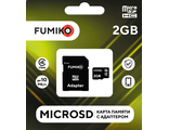 Карта памяти FUMIKO 2GB MicroSDHC class 4 (с адаптером SD)