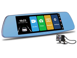 Видеорегистратор-зеркало 7 inches Full-HD с камерой заднего вида