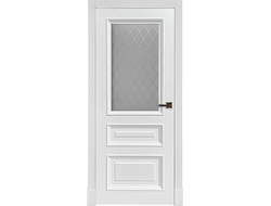 Межкомнатная дверь "Кардинал" эмаль белая (стекло)