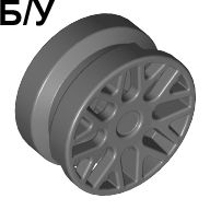 ! Б/У - Wheel 11mm D. x 6mm with 8 &#039;Y&#039; Spokes, Dark Bluish Gray (93595 / 4648131) - Б/У