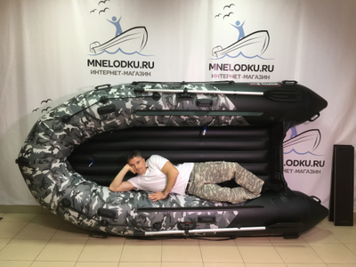 Моторная лодка Хантер 350 ПРО КМФ НДНД - mnelodku.ru