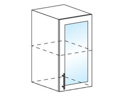 ШВС 400 Шкаф настенный 1-дверный со стеклом