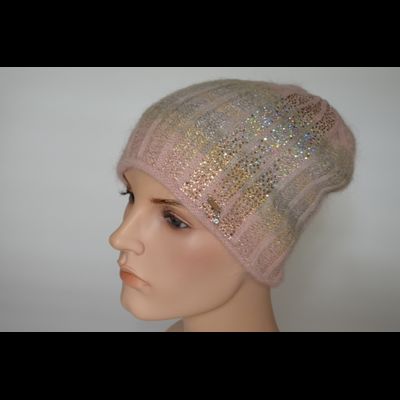 Персиковая шапка с украшениями Vizio Италия 6916 CY