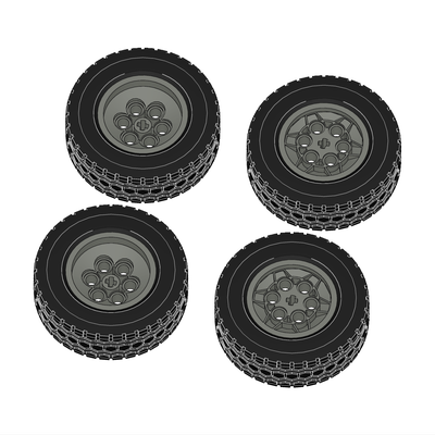 !АНАЛОГ! Tires and Hubs /  62 Wheel pack DBG, DBG (WHL11)