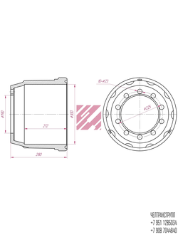 Барабан тормозной SAF 300х200 H=280 с проточкой M1900153