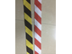Индустриальный  столбик Barrier Belt 511Y COLOR. C сигнальными лентами 3,65 метра. Создает видимый барьер, столбик усиленный, двух-ленточного типа для опасных зон.