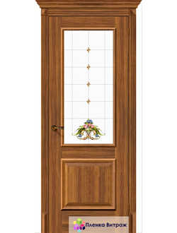 Витражная пленка, витражная пленка самоклеющаяся под заказ,пленочный витраж с цветочным рисунком