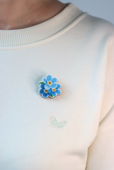 БРОШЬ "Незабудка"