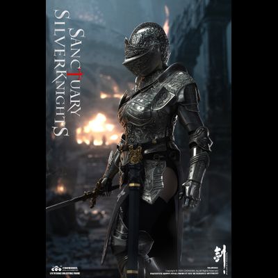 ПРЕДЗАКАЗ - Стражница святилища в серебряном - Коллекционная фигурка 1/6 SWORDS OF CHAOS - SILVER TEMPLE GUARDIAN (NICKEL SILVER EDITION) (SW003) - COOMODEL ?ЦЕНА: 41900 РУБ.?