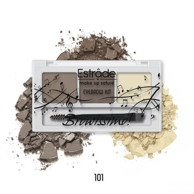 ESTRADE Набор для макияжа бровей "BROWISSIMO" l Эстраде. Тон 101 светло-коричневая