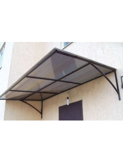 Металлический козырек односкатный широкий (артикул МКС04)