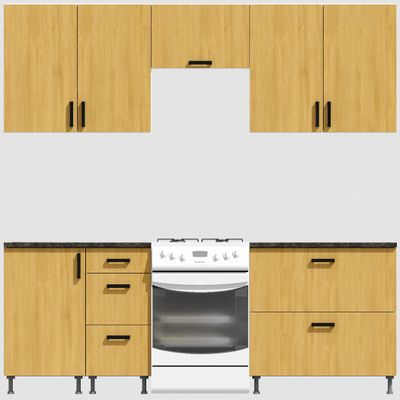 Кухня Эконом 1,8 метра (900х900) Цвет: Дуб Сонома/Дуб Сонома