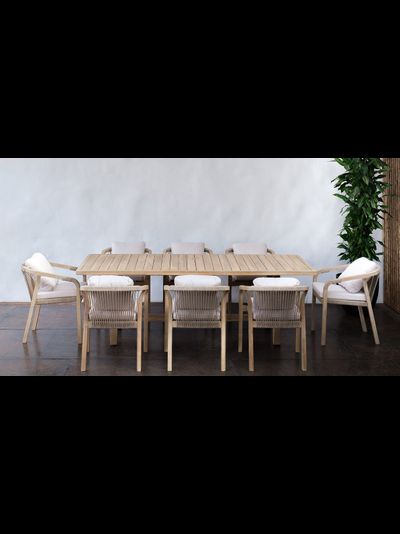 Обеденная группа из массива акации Rimini XL