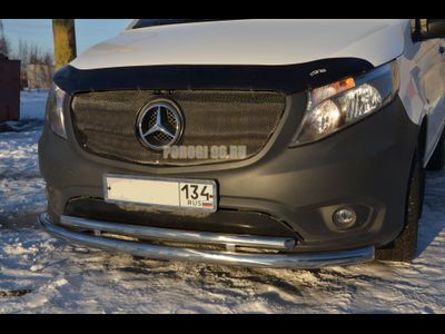 Защита переднего бампера двойная d60/42 для Mercedes-Benz Vito (2014-)