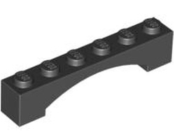 Arch 1 x 6 Raised Arch, Black (92950 4620763)