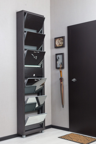 Обувница Айрон-6 Плюс (фасад Зеркало)