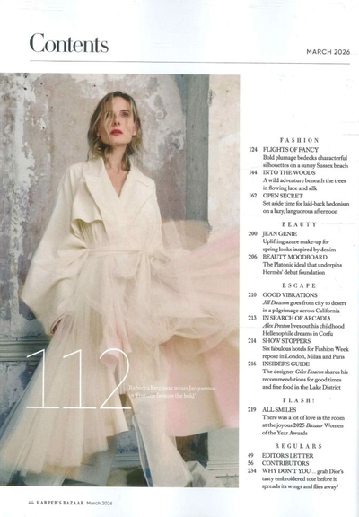 Elle UK Magazine March 2026 Lily Allen Cover + Harper's Bazaar UK Magazine March 2026  Rebecca Ferguson Cover Two Magazines In One Pack