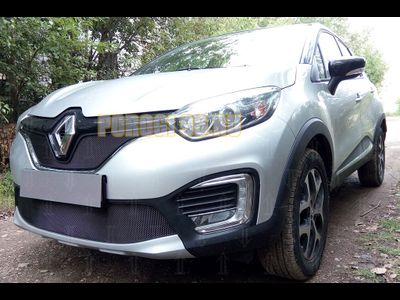 Защита радиатора Renault Kaptur 2016- black верх