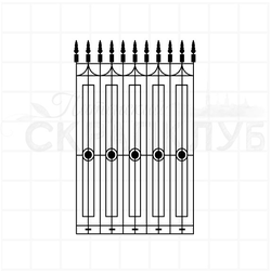 Штамп решетка парка, питерские мотивы, городская симфония