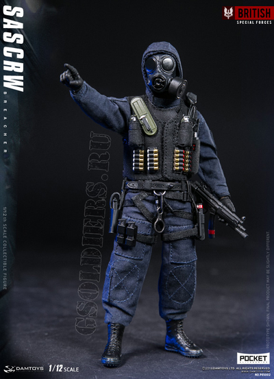 Британский спецназ САС фигурка 1/12 POCKET ELITE SERIES: SAS CRW Breacher (PES002) DAMTOYS