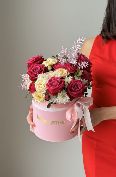 Цветочная композиция 67 на день влюбленных