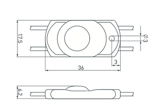 Модуль герметичный Arlight CRAFT-2835-1-12V 170deg (36x17.5mm, 0.6W, IP67)
