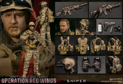 Снайпер, операция "Красные крылья" - Коллекционная ФИГУРКА 1/6 Operation Red Wings NAVY SEALS SDV TEAM 1 Sniper (78085) - DAMTOYS
