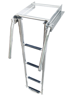 Трап телескопический с салазками и рукоятками, 4 ступени