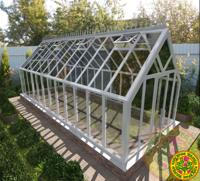 Теплица из стекла и алюминия Честерфилд 8000