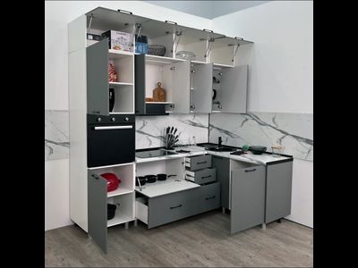 Кухня угловая трёхуровневая "МРКГ 100/Шопен" 2.4х1.6 м (МР)