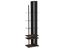 Гостиная NATURE (НАТУРА) - NATURE 25 Стеллаж Дуб Апрель Темный-Черный